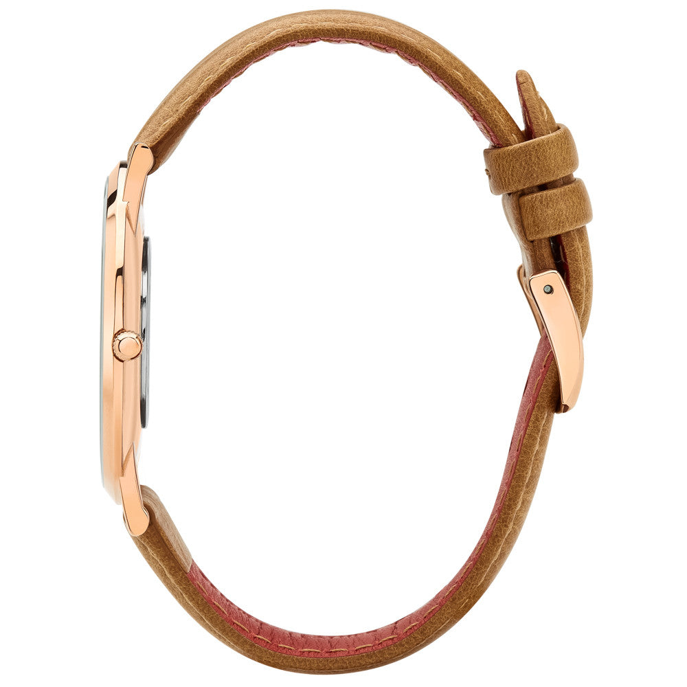 Pinnacle Ultra Slim 40mm Rose Gold | Tan Leather Watch