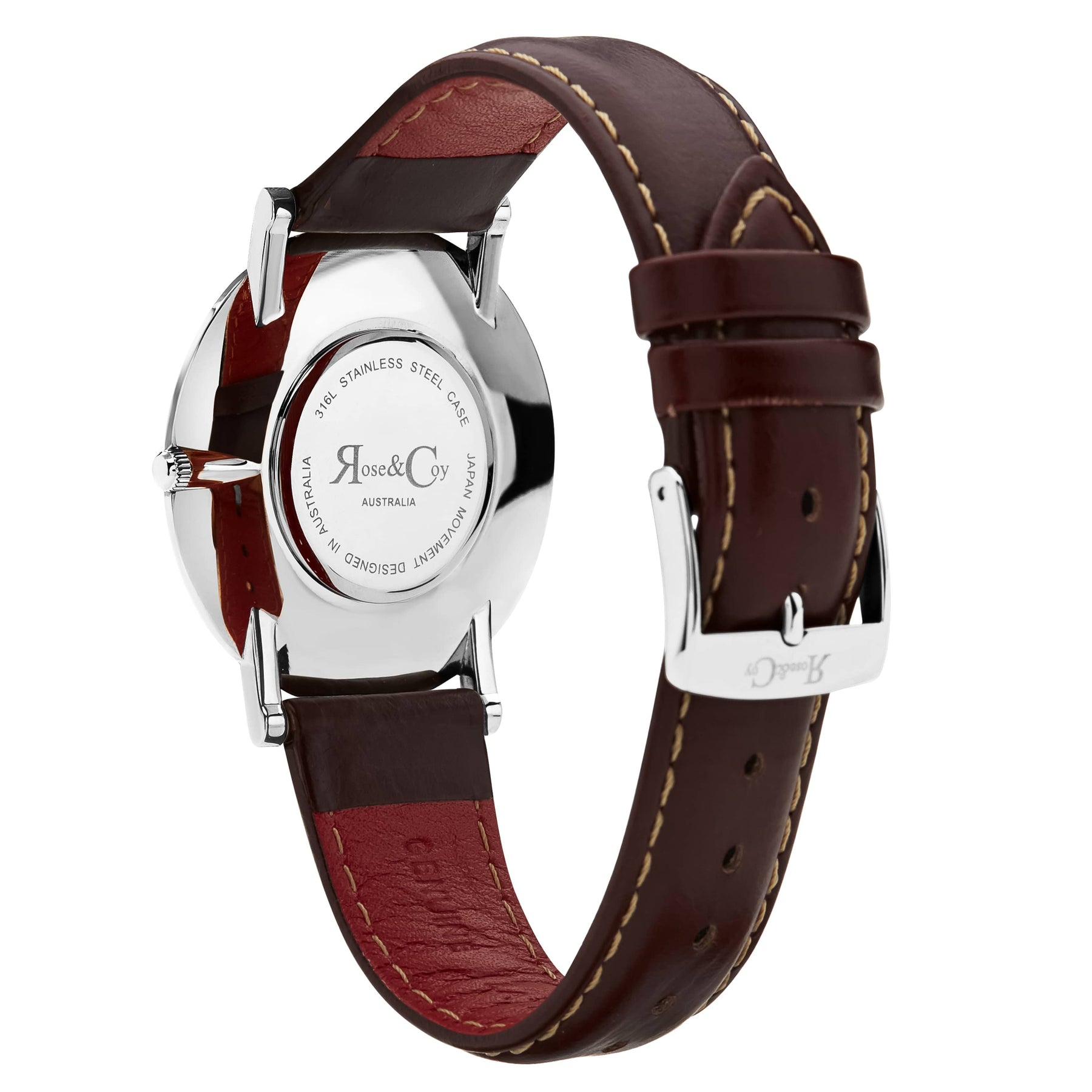 Pinnacle Ultra Slim 40mm Silver | Dark Brown Leather | Blue Sunray Dial Watch