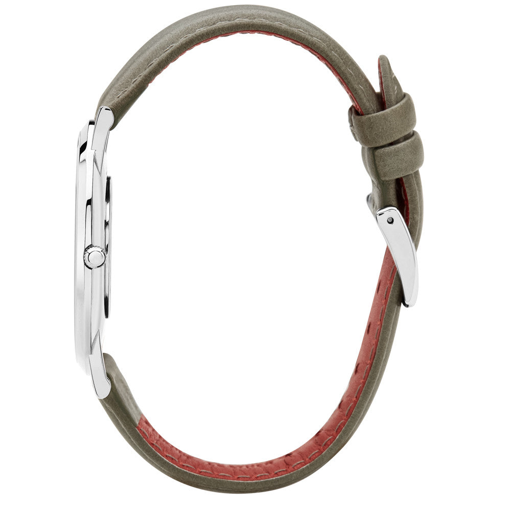 Pinnacle Ultra Slim 40mm Silver | Sage Dial | Sage Leather Strap Watch