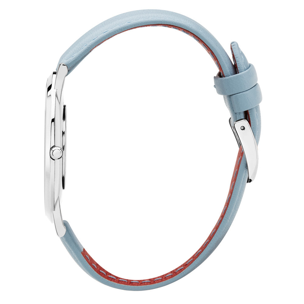 Pinnacle Ultra Slim 40mm Silver | Sky Blue Watch