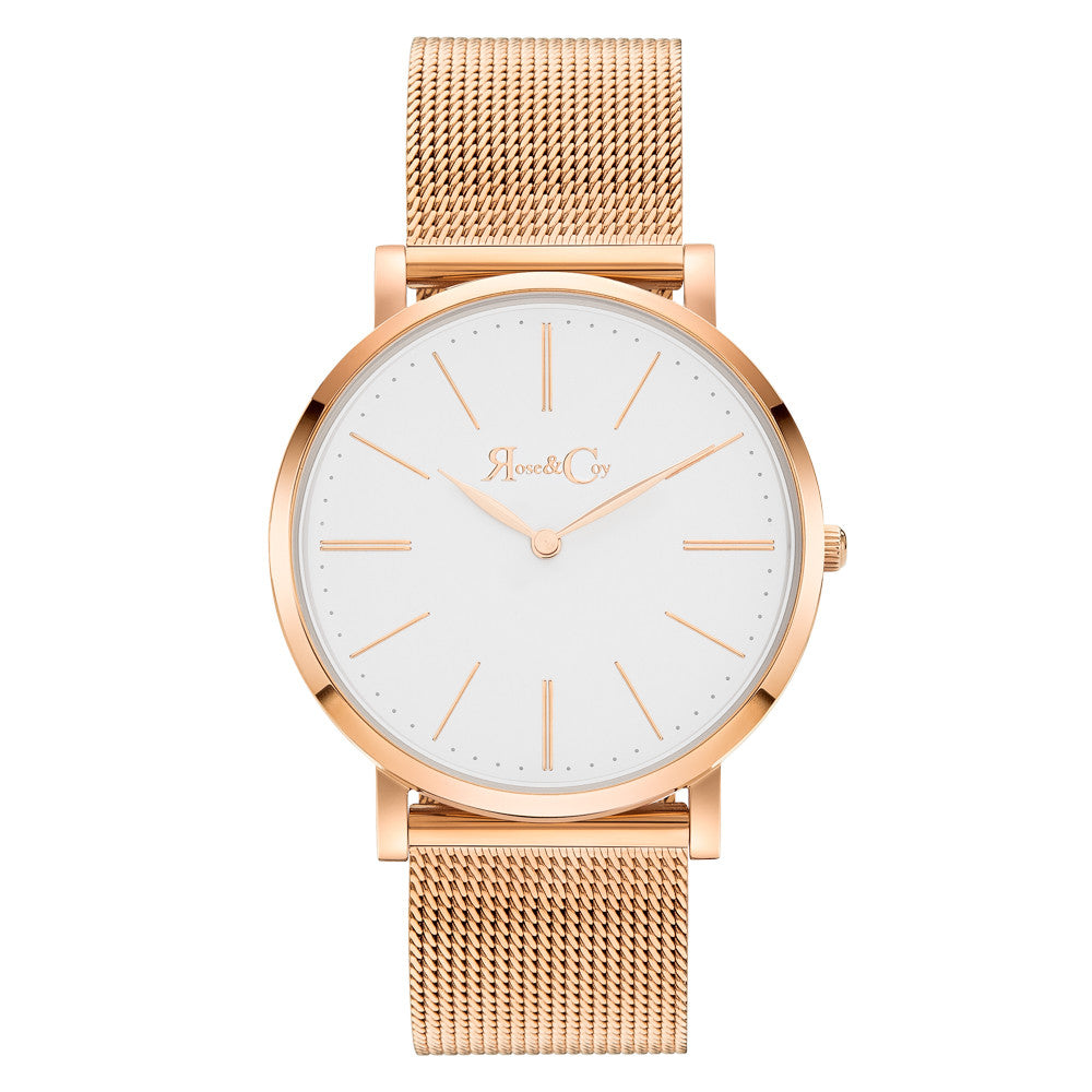 Pinnacle Ultra Slim 40mm Rose Gold | Mesh Strap Watch