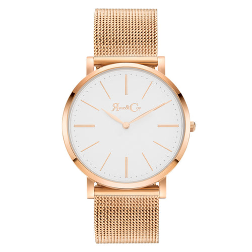 Pinnacle Ultra Slim 40mm Rose Gold | Mesh Strap Watch