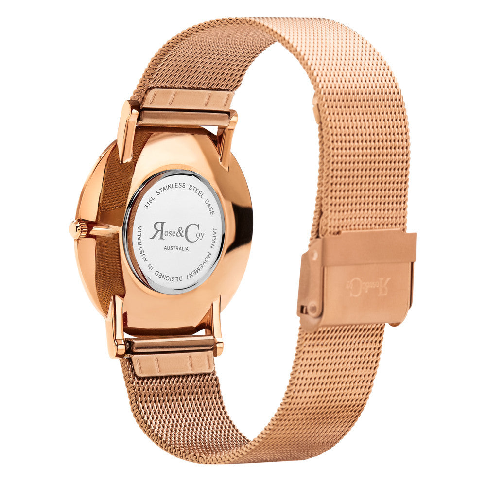 Pinnacle Ultra Slim 40mm Rose Gold | Mesh Strap Watch