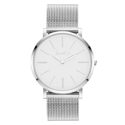 Pinnacle Ultra Slim 40mm Silver | Mesh Strap Watch