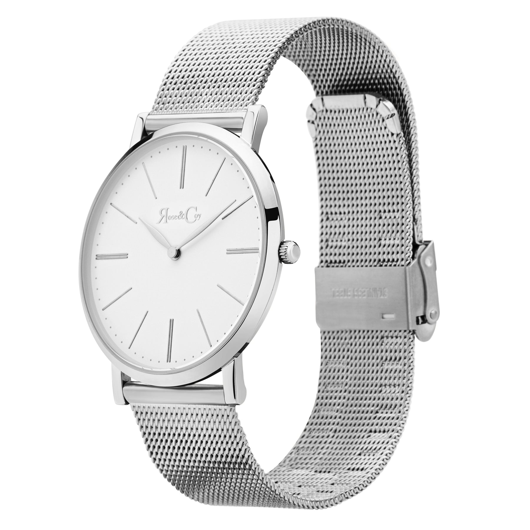 Pinnacle Ultra Slim 40mm Silver | Mesh Strap Watch
