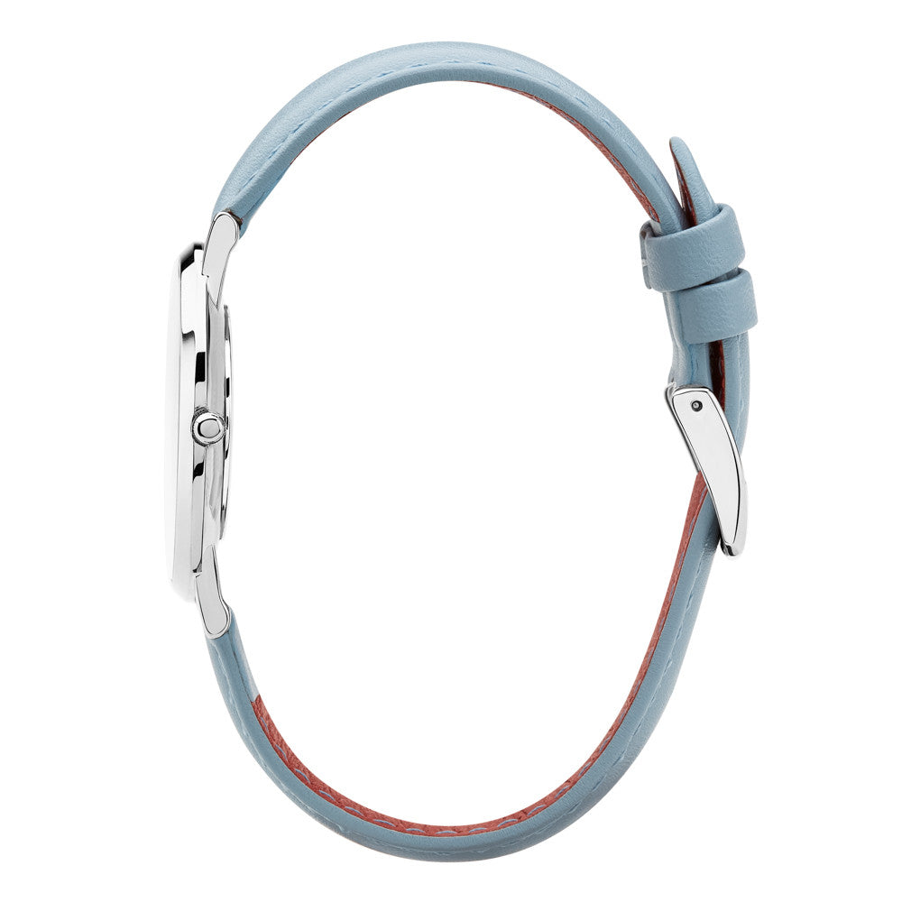 Mini Pinnacle Ultra Slim 34mm Silver | Sky Blue Watch