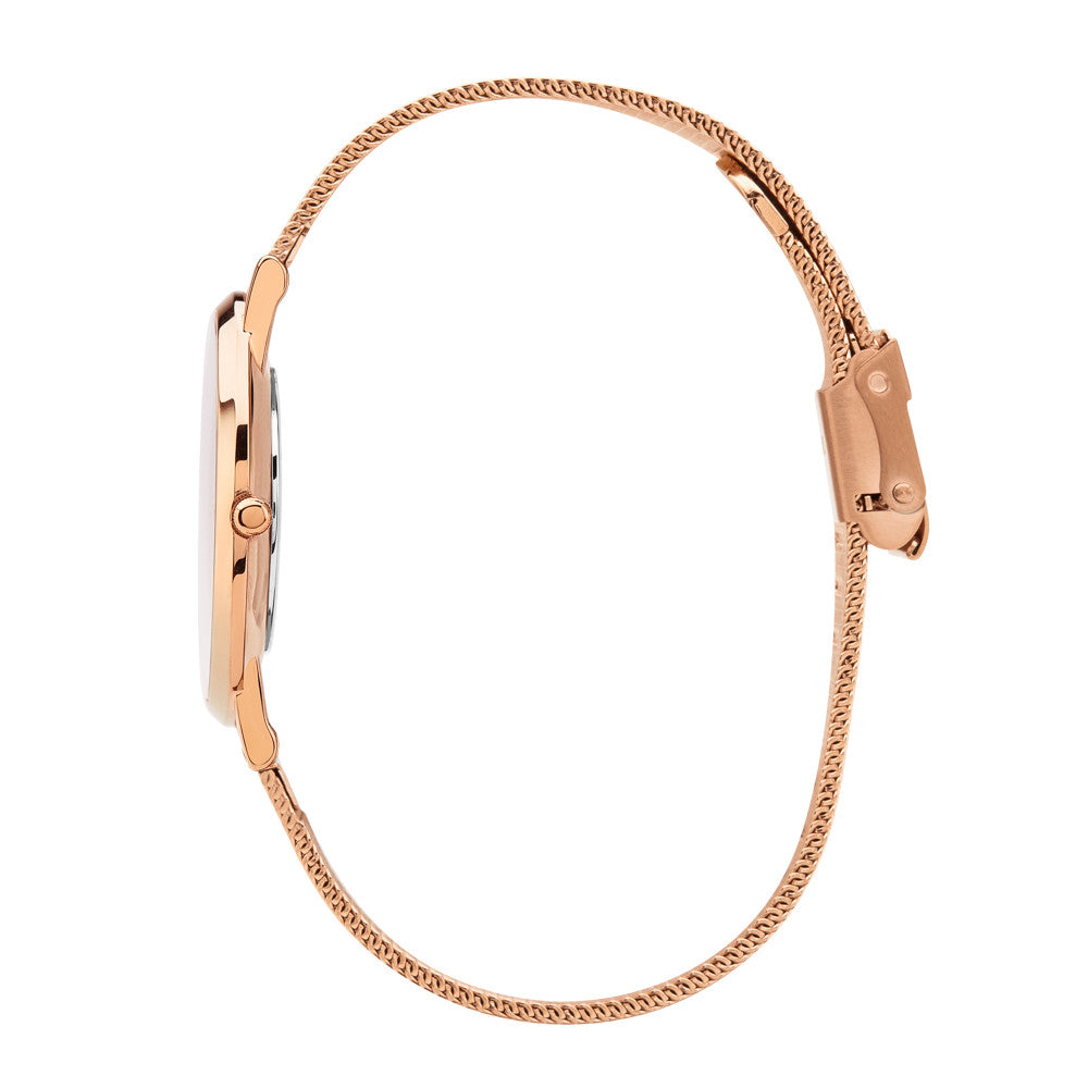 Mini Pinnacle Ultra Slim 34mm Rose Gold | Mesh Strap Watch