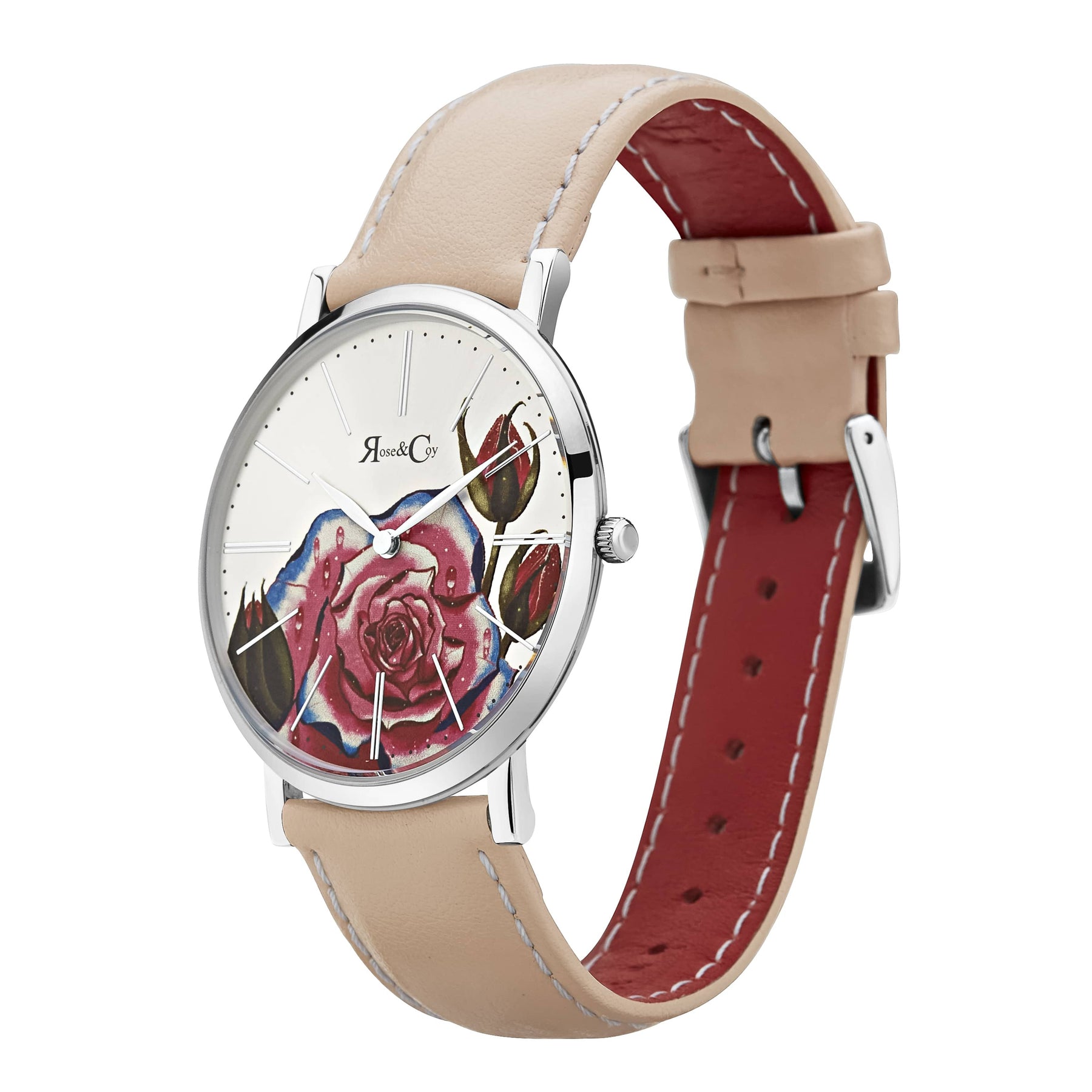 Art Series Pink Rose Ultra Slim 40mm Silver | Peach Watch