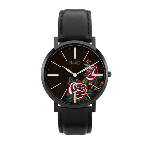 Midnight Red Rose Ultra Slim 40mm Black Watch