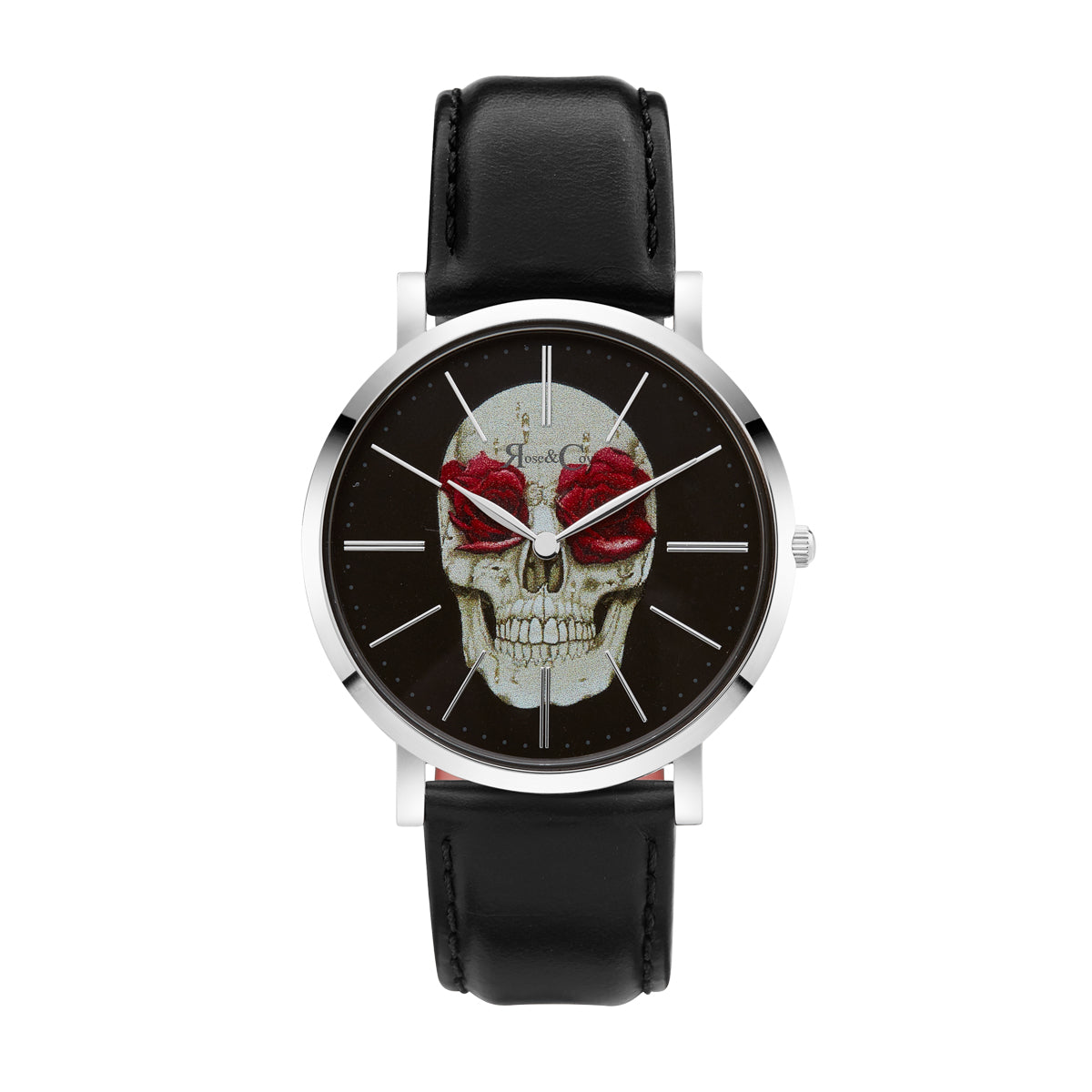 Art Series Skull & Rose Ultra Slim 40mm | Silver Watch