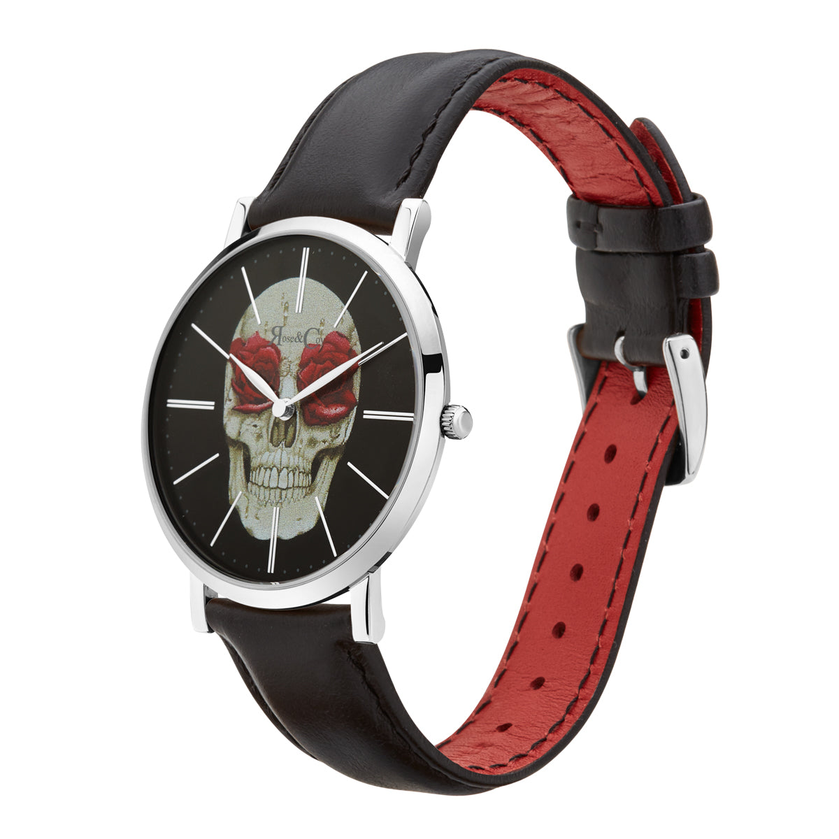 Art Series Skull & Rose Ultra Slim 40mm | Silver Watch