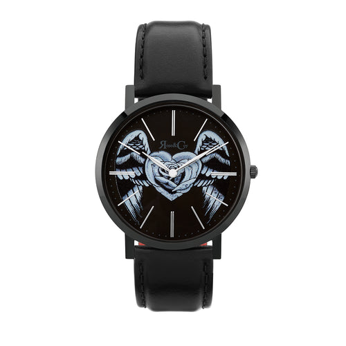 Midnight Winged Rose Heart Ultra Slim 40mm | Black Watch