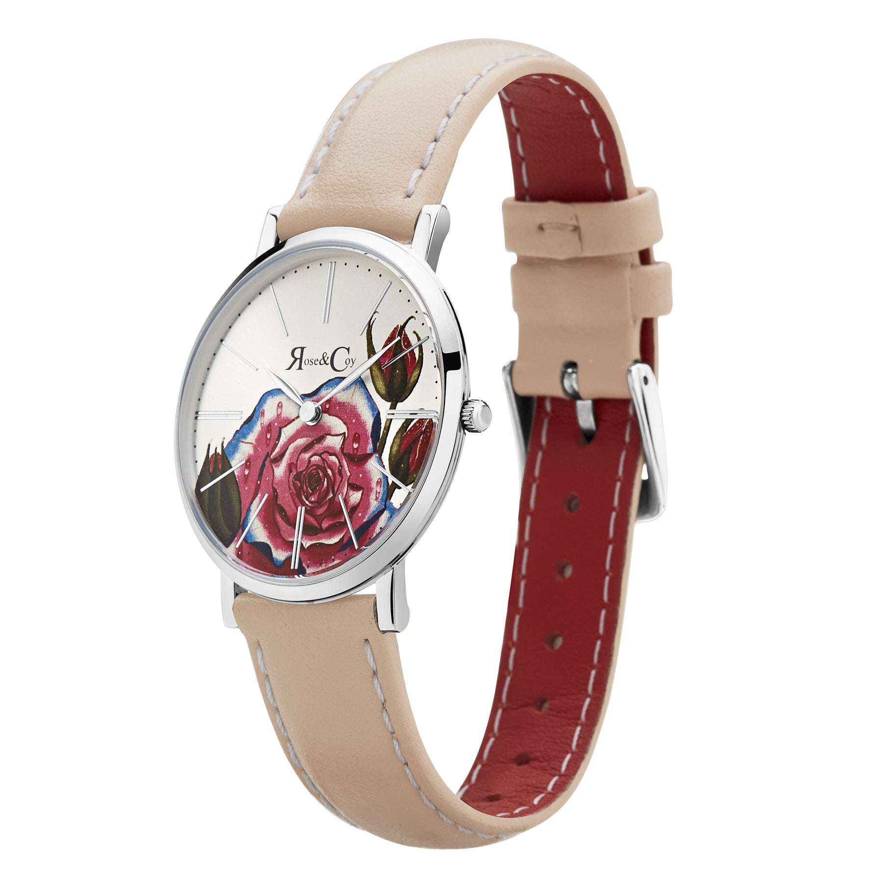 Art Series Pink Rose Ultra Slim 34mm Silver | Peach Watch