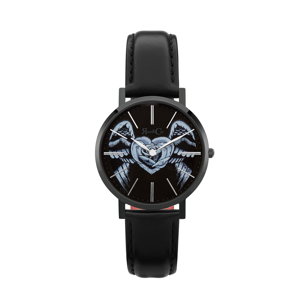 Midnight Winged Rose Heart Ultra Slim 34mm | Black Watch
