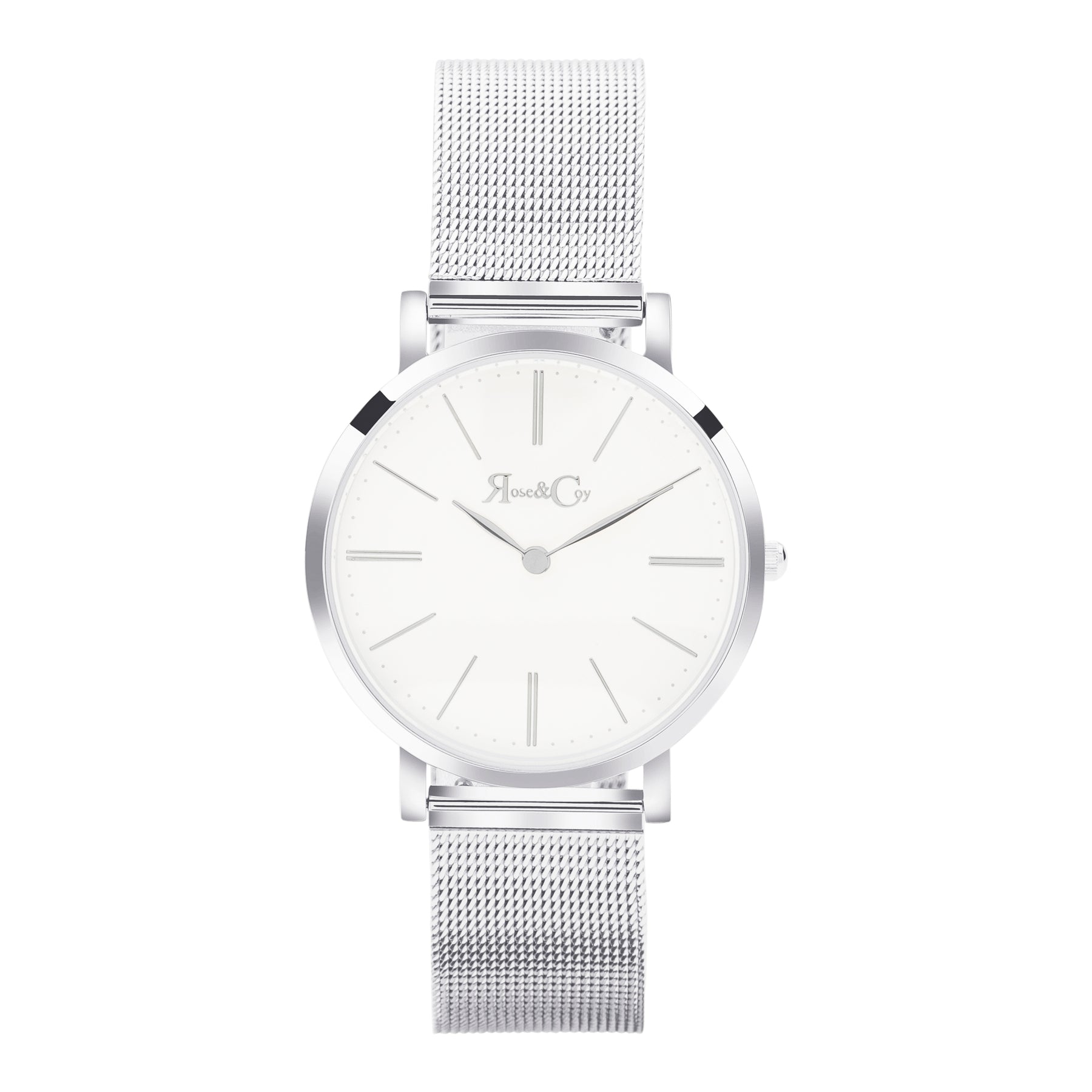 Mini Pinnacle Ultra Slim 34mm Silver | Mesh Strap Watch