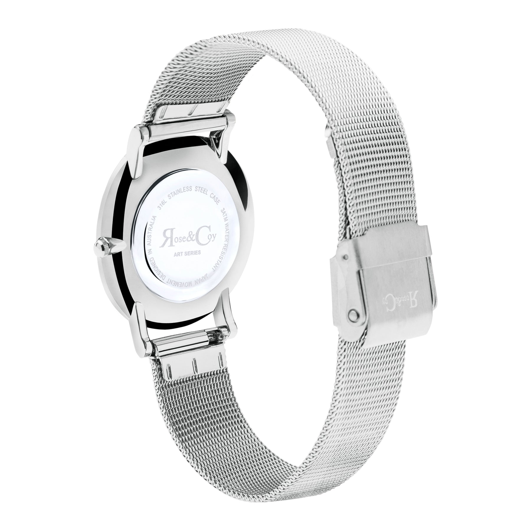Mini Pinnacle Ultra Slim 34mm Silver | Mesh Strap Watch