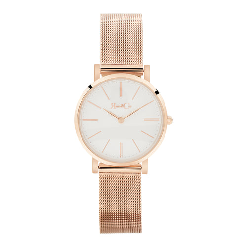 Petite Pinnacle Ultra Slim 30mm Rose Gold | Mesh Strap Watch