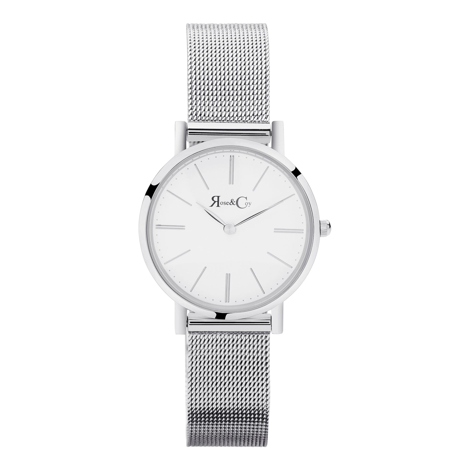Petite Pinnacle Ultra Slim 30mm Silver | Mesh Strap Watch