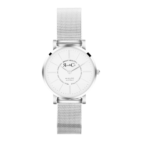 True friends 30mm Silver | Mesh Strap Watch