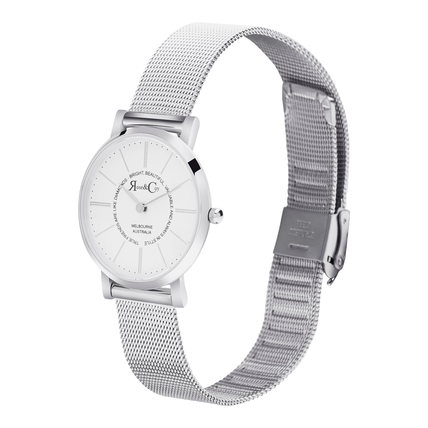 True friends 30mm Silver | Mesh Strap Watch