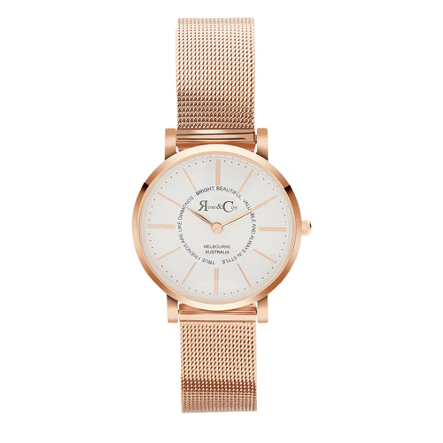 True friends 30mm Rose Gold | Mesh Strap Watch