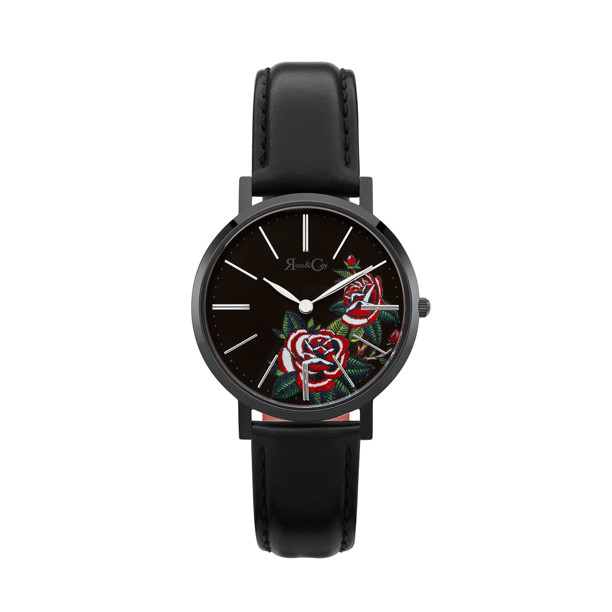 Midnight Red Rose Ultra Slim 34mm Black Watch